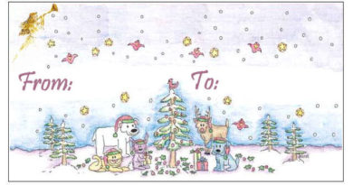 Printable Christmas, Gift Tag, Christmas Tree, Animals, Angel Horizontal Gift tag, Vertical Gift Tag, Free